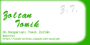 zoltan tomik business card